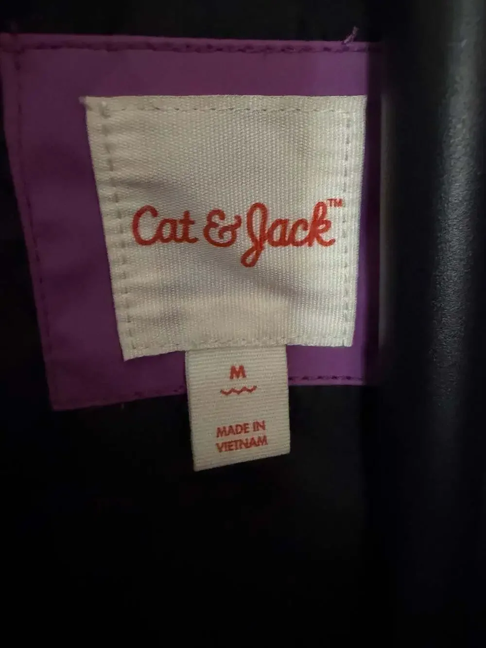 Cat & Jack Purple Hooded Rain Jacket Medium
